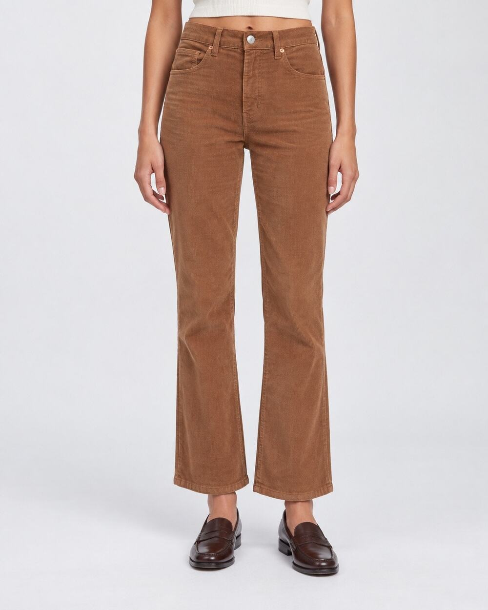 NWT RE/DONE 70s Loose Flare Corduroy Pants Ginger Brown Size 32